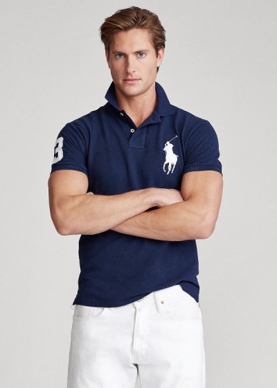 Camisa Polo Polo Ralph Lauren Hombre Azul Marino - Big Pony Mesh - WVAME2739